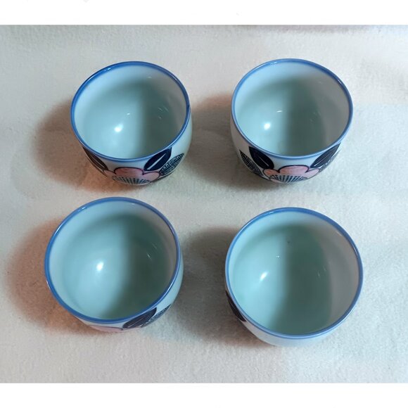Set of 4 vintage Japan cups / bowls signed - Picture 2 of 5